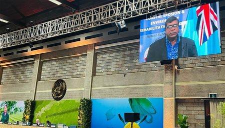 Minister Reddy addressing the UN Environment Assembly
