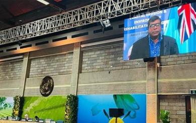 Minister Reddy addressing the UN Environment Assembly